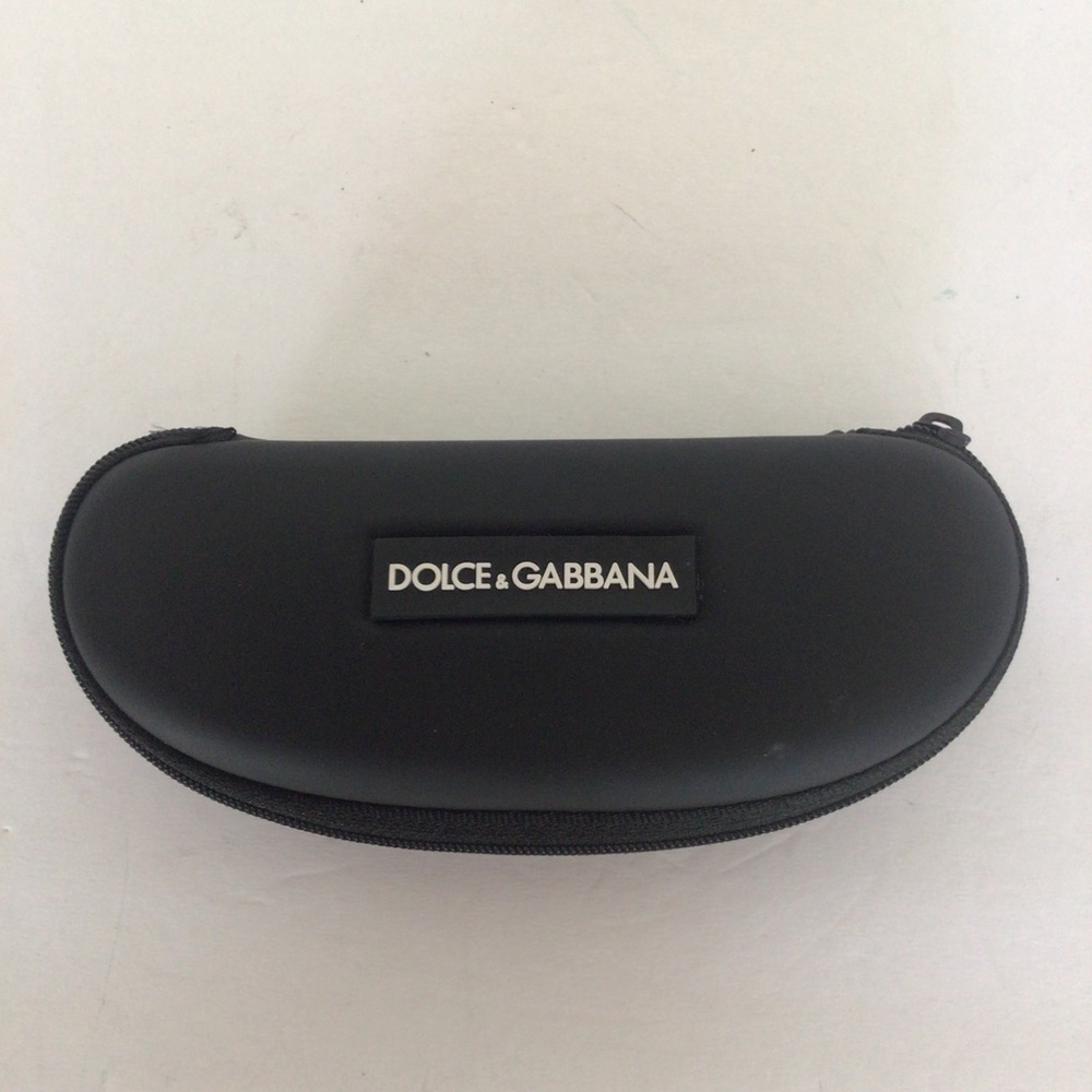 DOLCE & GABBANA BLACK ZIP AROUND SUNGLASS CASE
